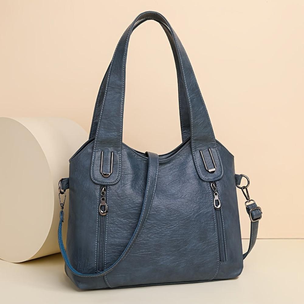 Lily Luxe Statement - Bolso de hombro estilo tote retro