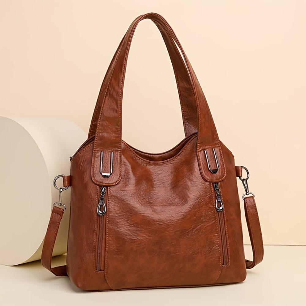 Lily Luxe Statement - Bolso de hombro estilo tote retro