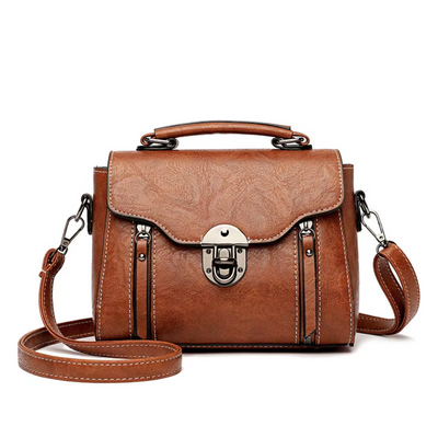 Zoe Elegancia atemporal - Bolso de mano vintage con solapa