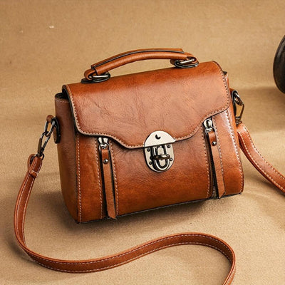 Zoe Elegancia atemporal - Bolso de mano vintage con solapa