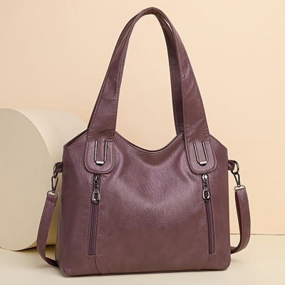 Lily Luxe Statement - Bolso de hombro estilo tote retro