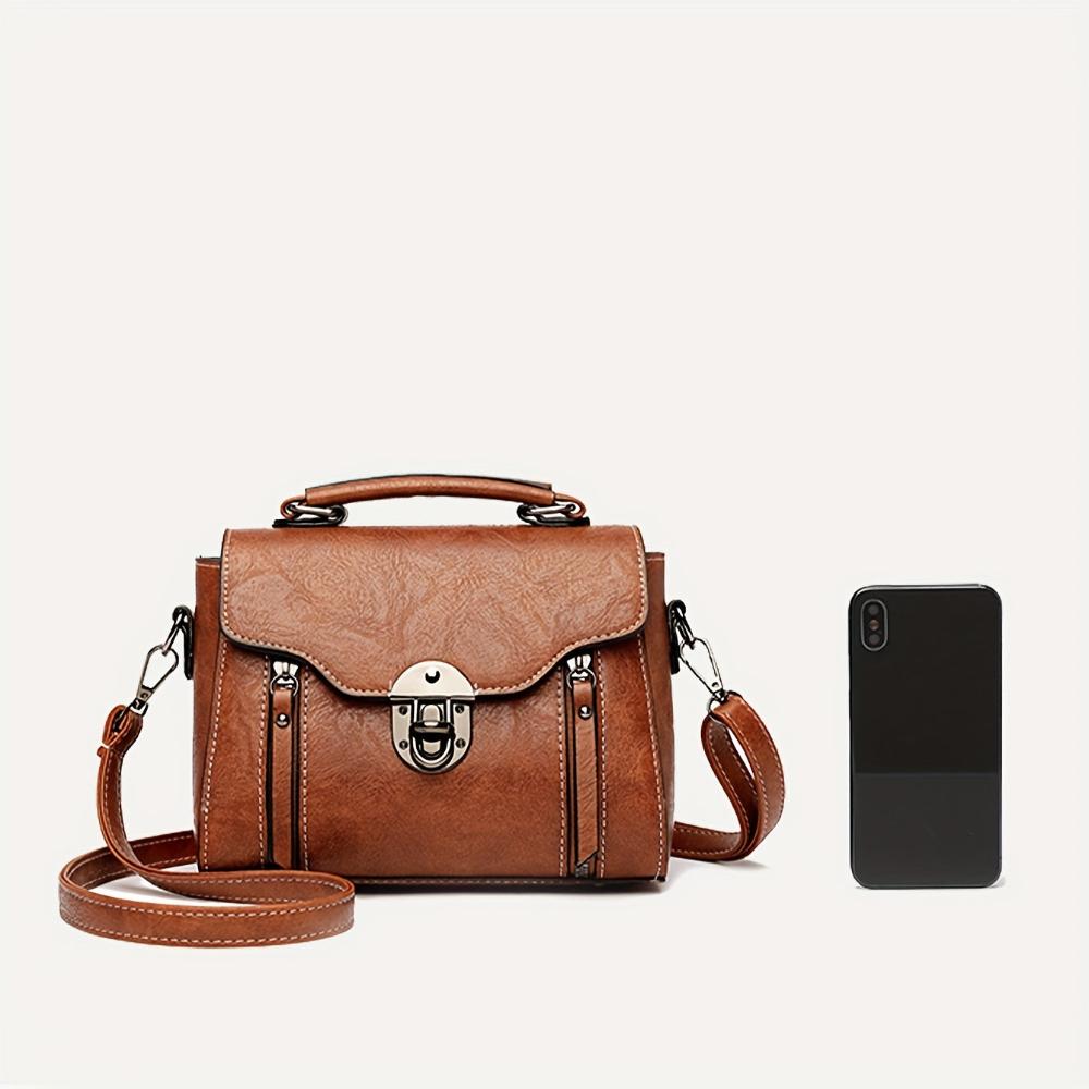 Zoe Elegancia atemporal - Bolso de mano vintage con solapa